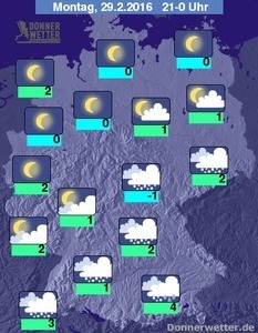 Astrowetter für Dienstag, den 03.01.2016